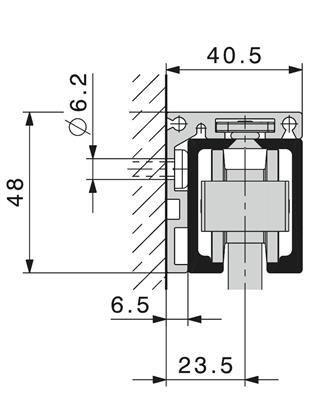 HAWA JUNIOR 80/100GP WANDBEVESTIGINGPROFIEL 6000MM