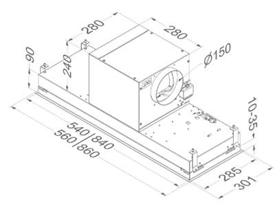 NOVY MINI PURELINE 60 CM RVSAFZONDERLIJKE MOTOR