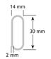 KASTBAREN OVAAL 30X14/1000MM ALU MAT