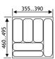 INLEGLADE FLEXY B390-355X D495-460MM ANTRACIET