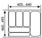 INLEGLADE FLEXY B440-405X D495-460MM ANTRACIET