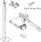 CORNERSTONE MAXX HOEKKAST BESLAG CHROOM 650-850MM