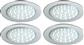 HERA SET 4 X R-68 LED 2.5W 24V 3000K RVS-LOOK+TRAF+TRAFO LED 30