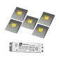 OMLED II SET 5 RVS 5X3W WARM WIT + TRANSFO 12V 15W