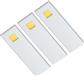 SET 3 D'LAU LED RECHTH.ONDERBOUW 3W 3200K ALU -TOUTOUCH 10W MET DIMMERTRANSFO