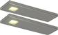 SET 2 D'LAU LED RECHTH.ONDERBOUW 3W 3200K RVS LOOKTOUCH 10W MET DIMMERTRANSFO