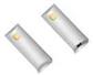 SET 2 LED BIWILED ONDERBOUW 3W 3000K RVS LOOK TOUCH 10W MET DIMMERTRANSFO