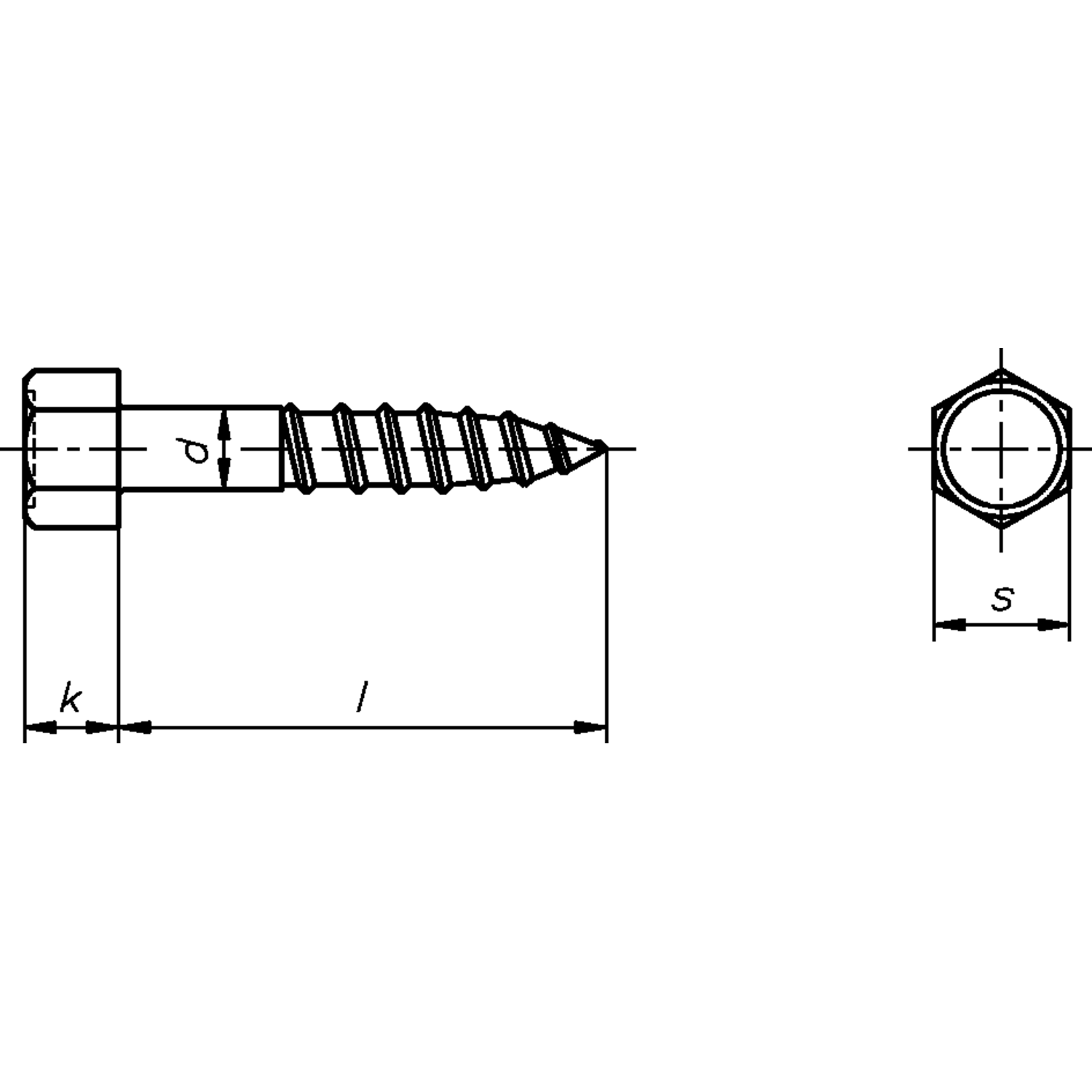 Houtdraadbout 8mm verzinkt 8 x 80
