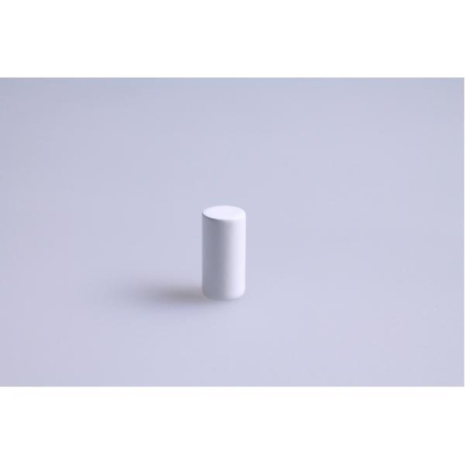 Knop cylinder piccolo messing/mat wit 10x20mm