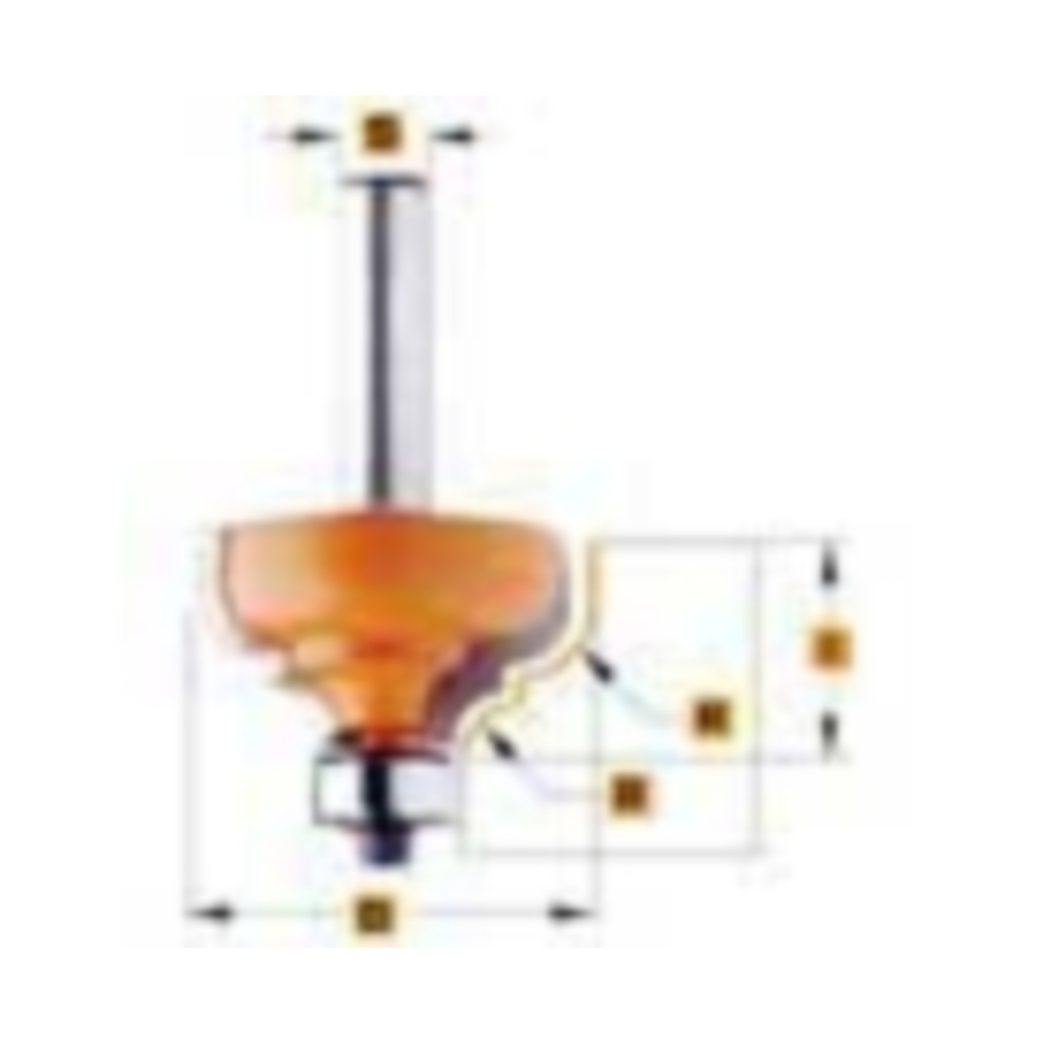 Profielfrees met geleidelager r=6,4 d=35 i=18,5 hw