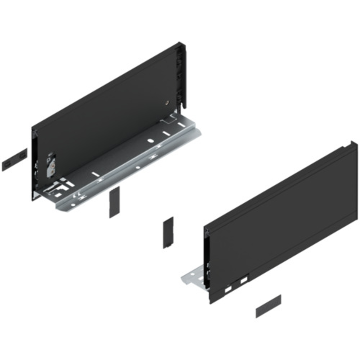 Legrabox zijkant l+r  k  300mm carbon zwart