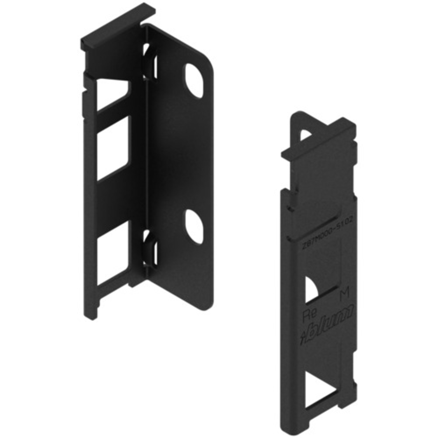 Rugwandhouder l+r legrabox m  carbon zwart