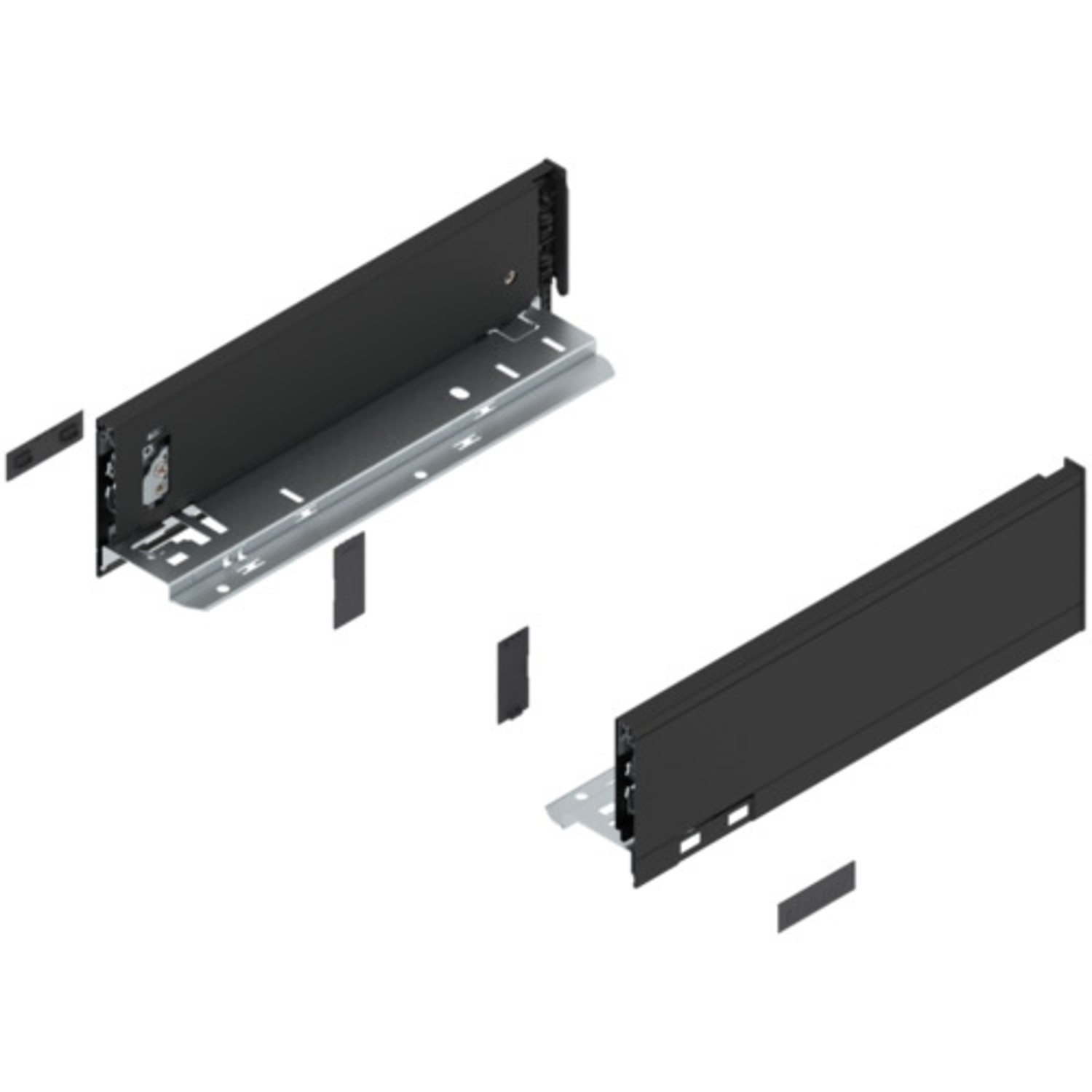 Legrabox zijkant l+r  m  300mm carbon zwart