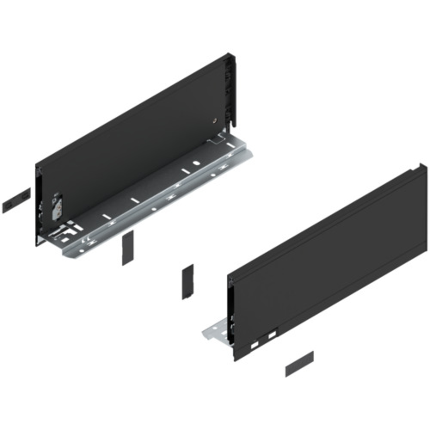 Legrabox zijkant l+r  k  350mm carbon zwart