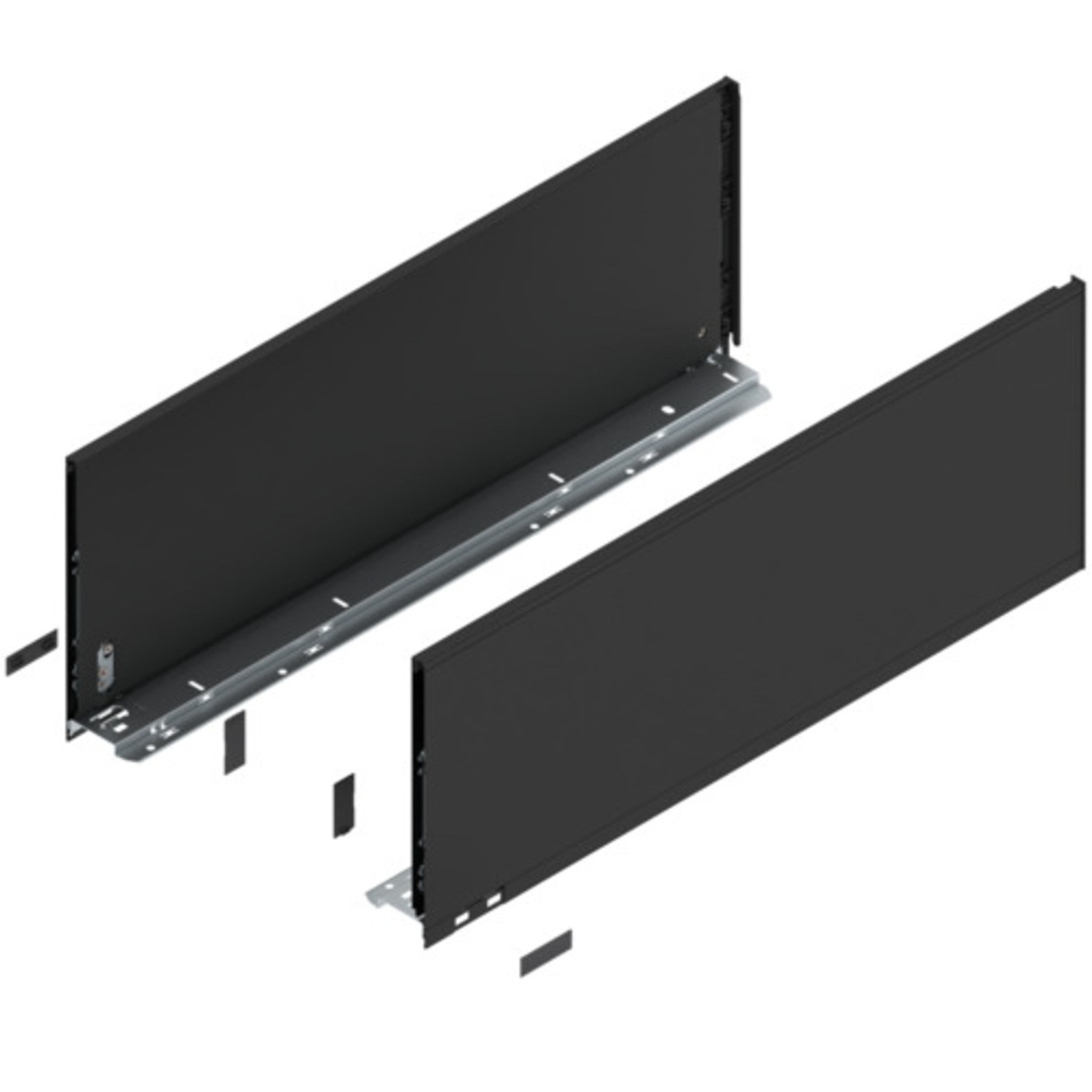 Legrabox zijkant l+r  f  650mm carbon zwart