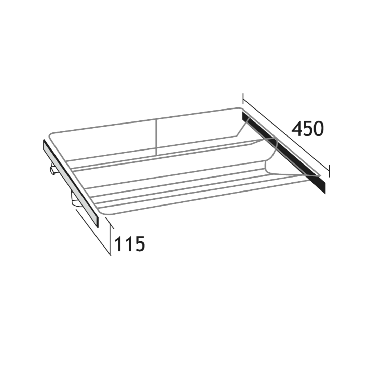Uitschuifbaar schoenrek 560-1000mm chroom