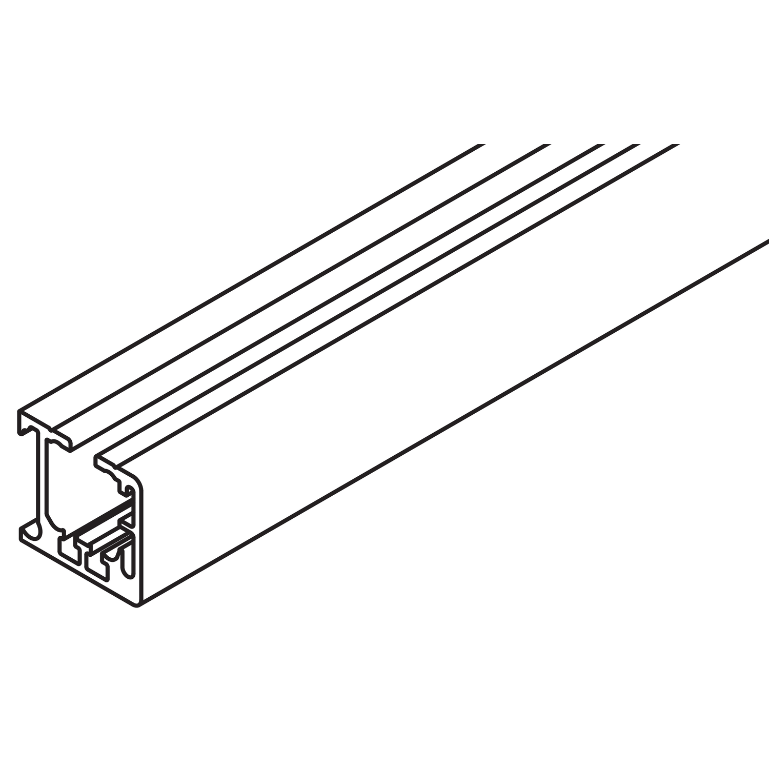 Hawa Regal looprail 22x20mm, 2500mm