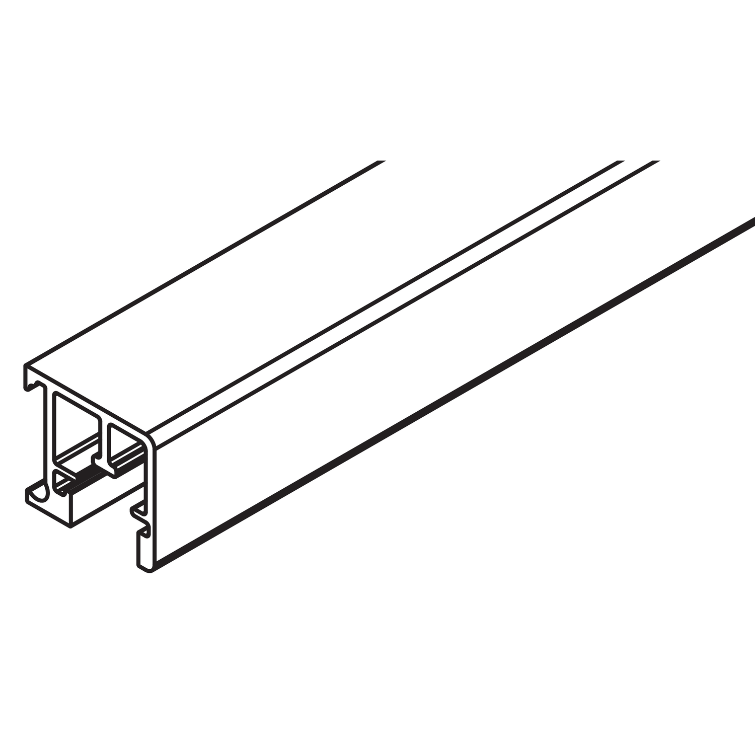 Hawa Regal geleidingsrail 22x20mm, 3500mm