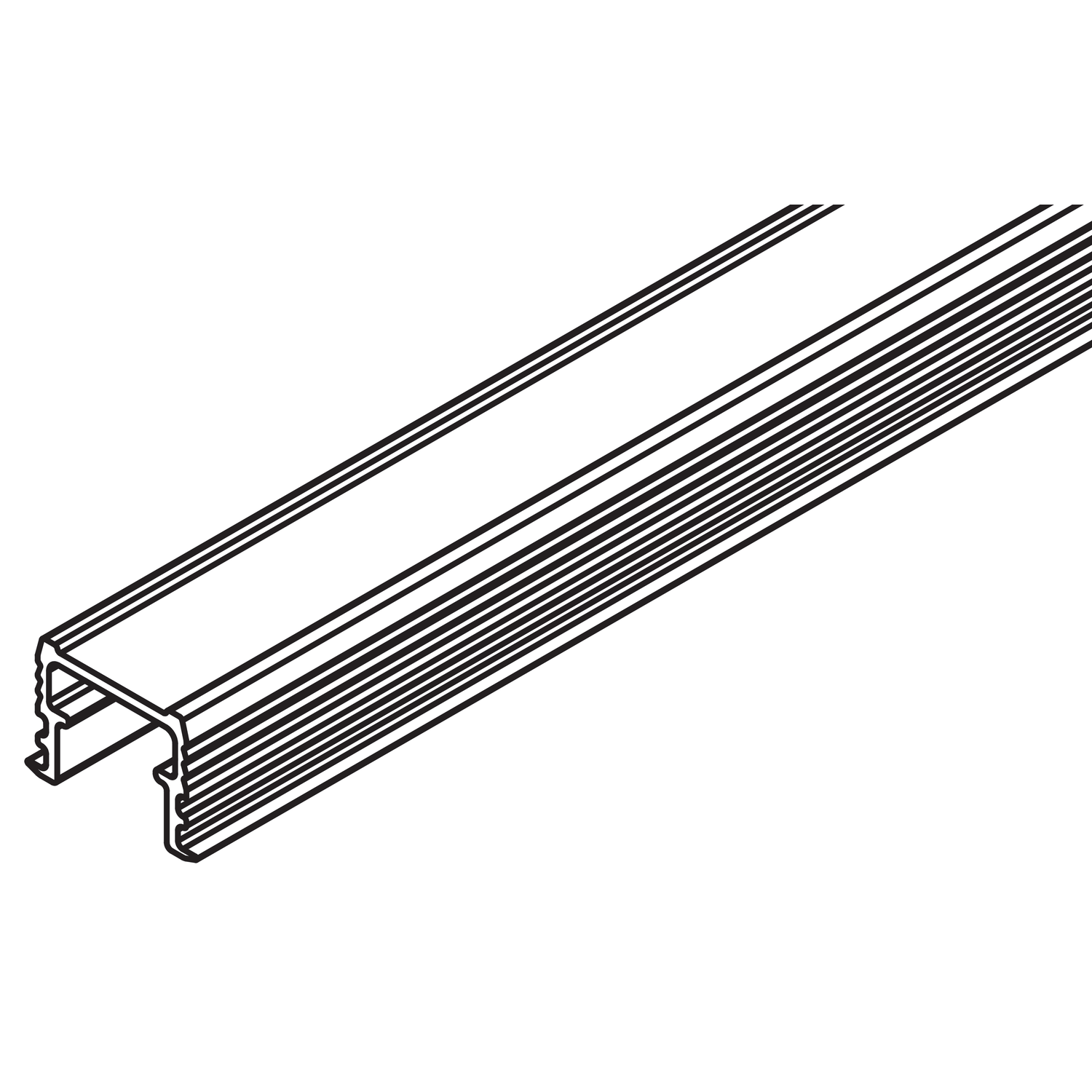 Hawa Regal geleidingsrail 18x16mm, 6000mm