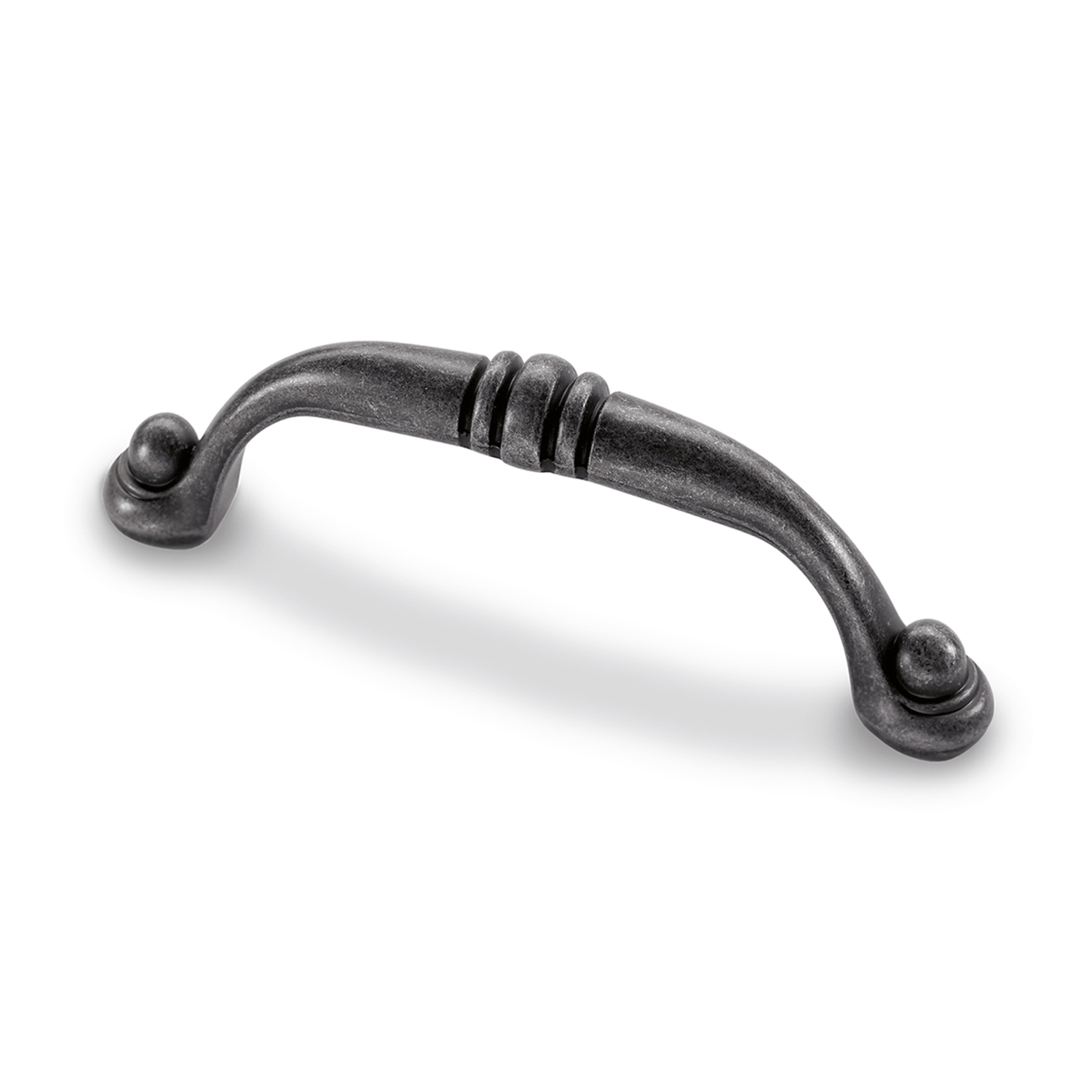Greep Alberta, boorafstand 96, L 110 mm, B 14 mm, H 28 mm, tinkleurig antiek