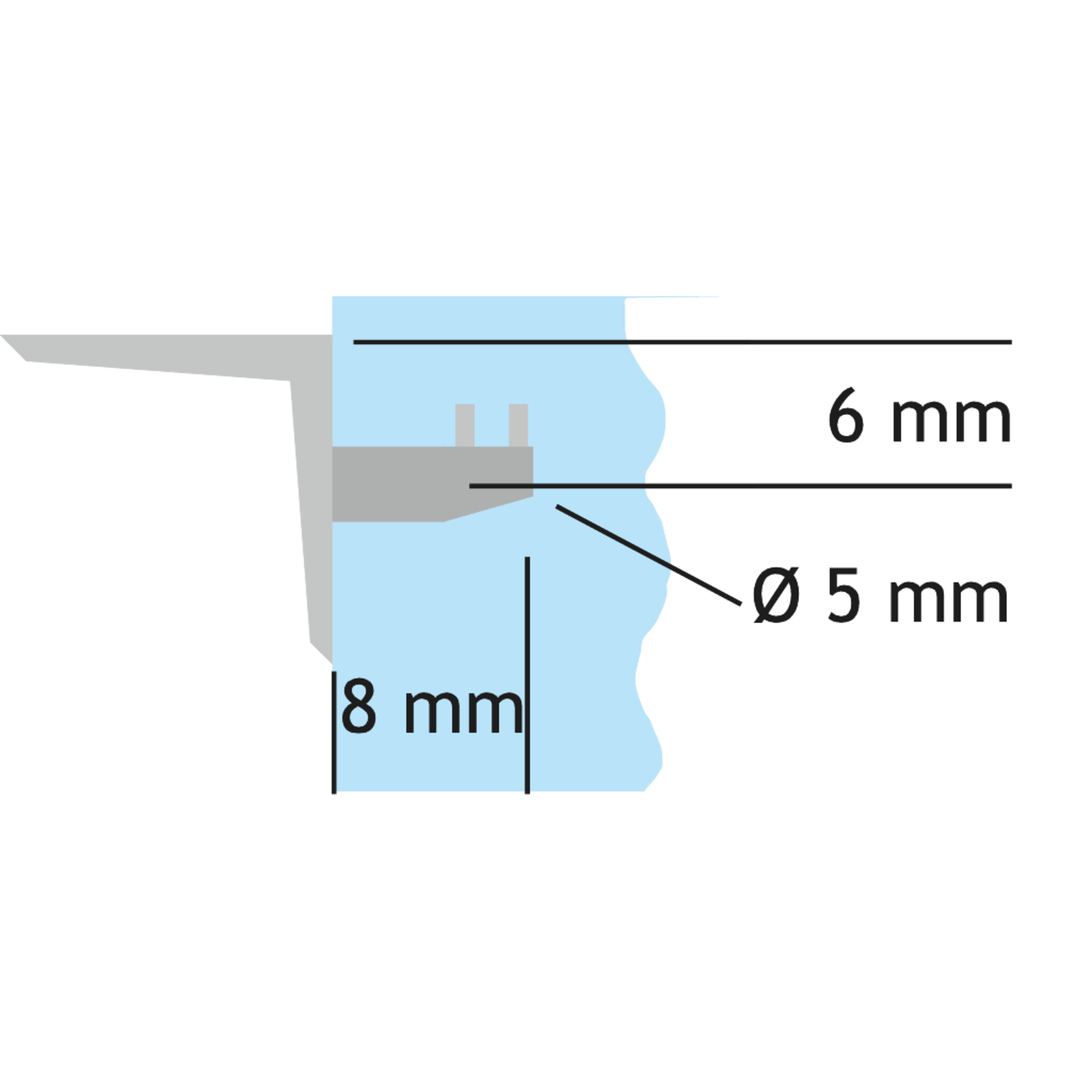 Schabdrager sekura 2 zamak vernikkeld H:6mm