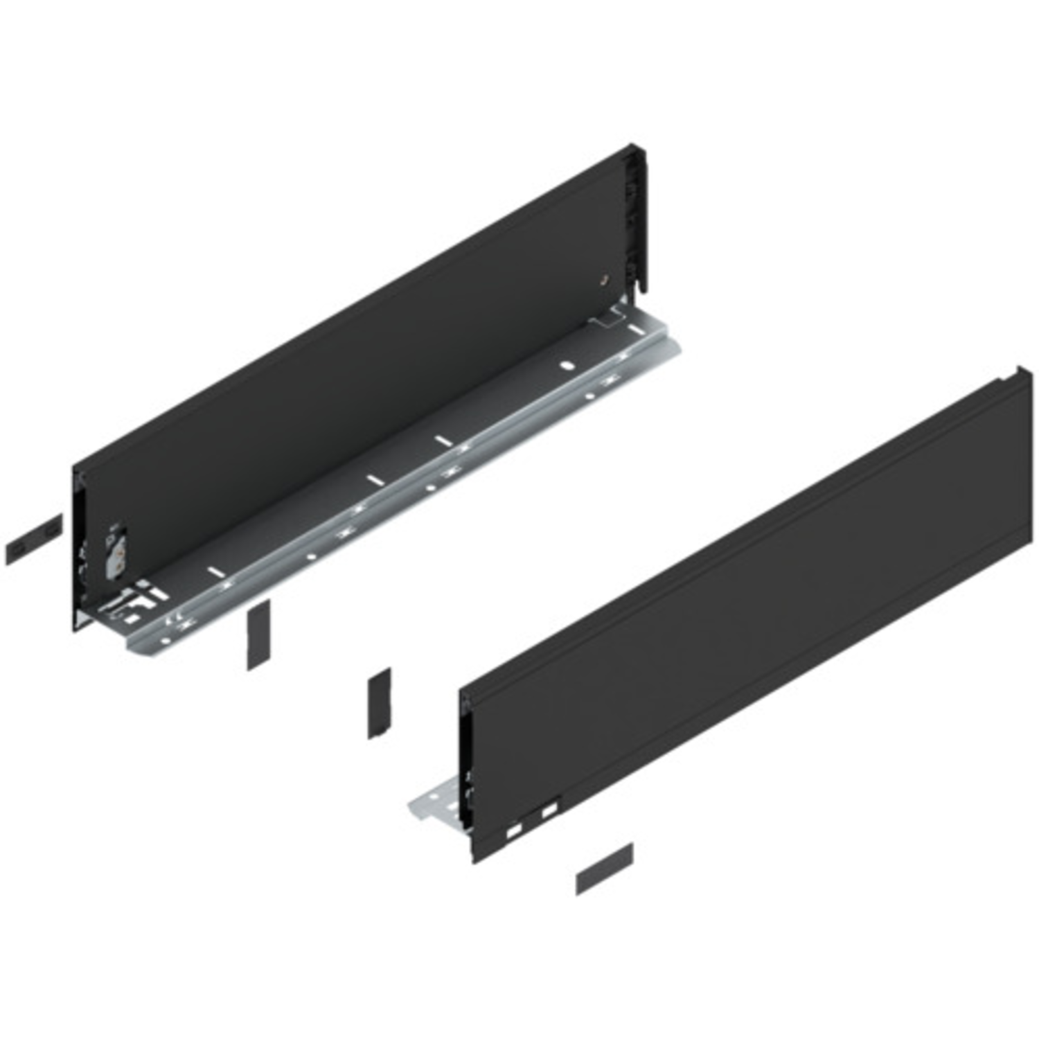 Legrabox zijkant l+r  k  500mm carbon zwart