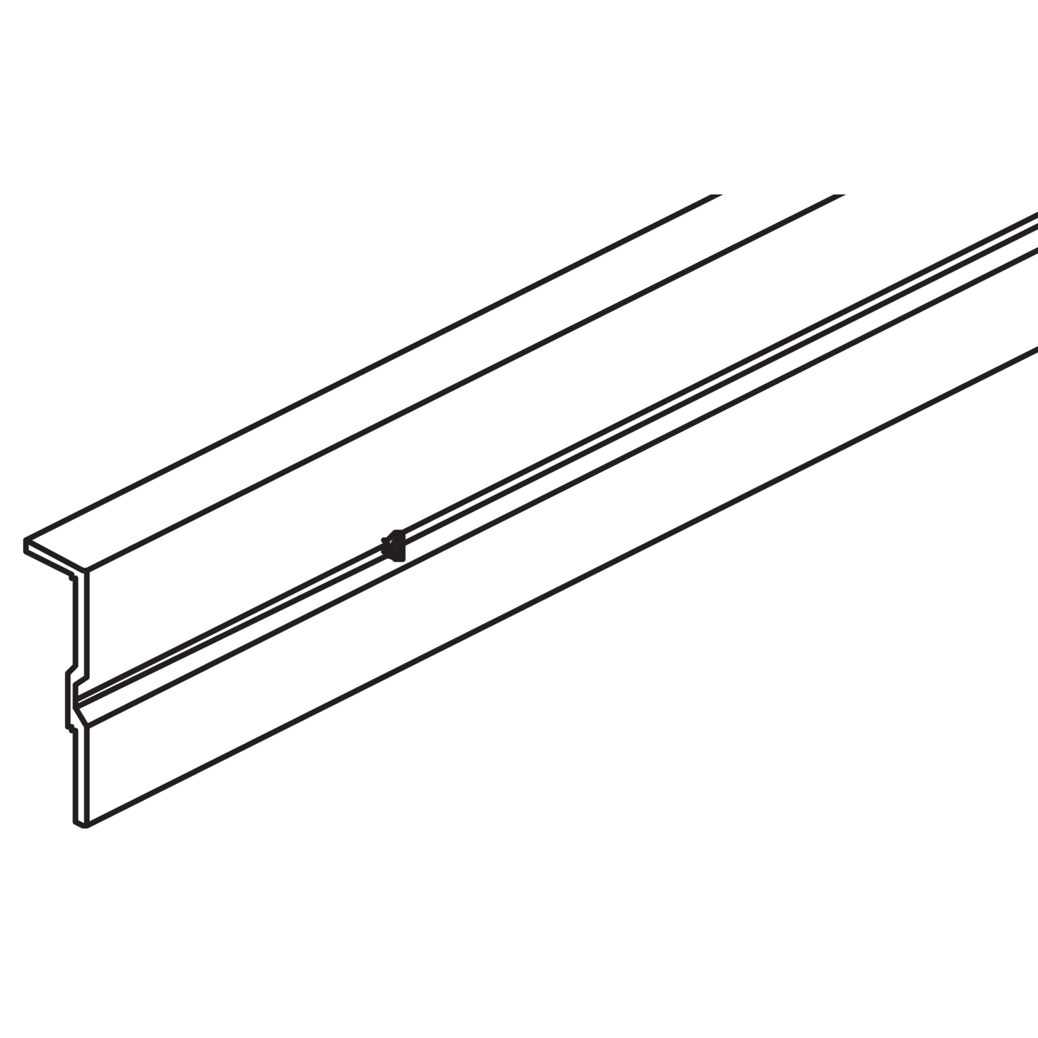 Hawa Clipo 26/36 glasbevestigingsprofiel voor vast glas