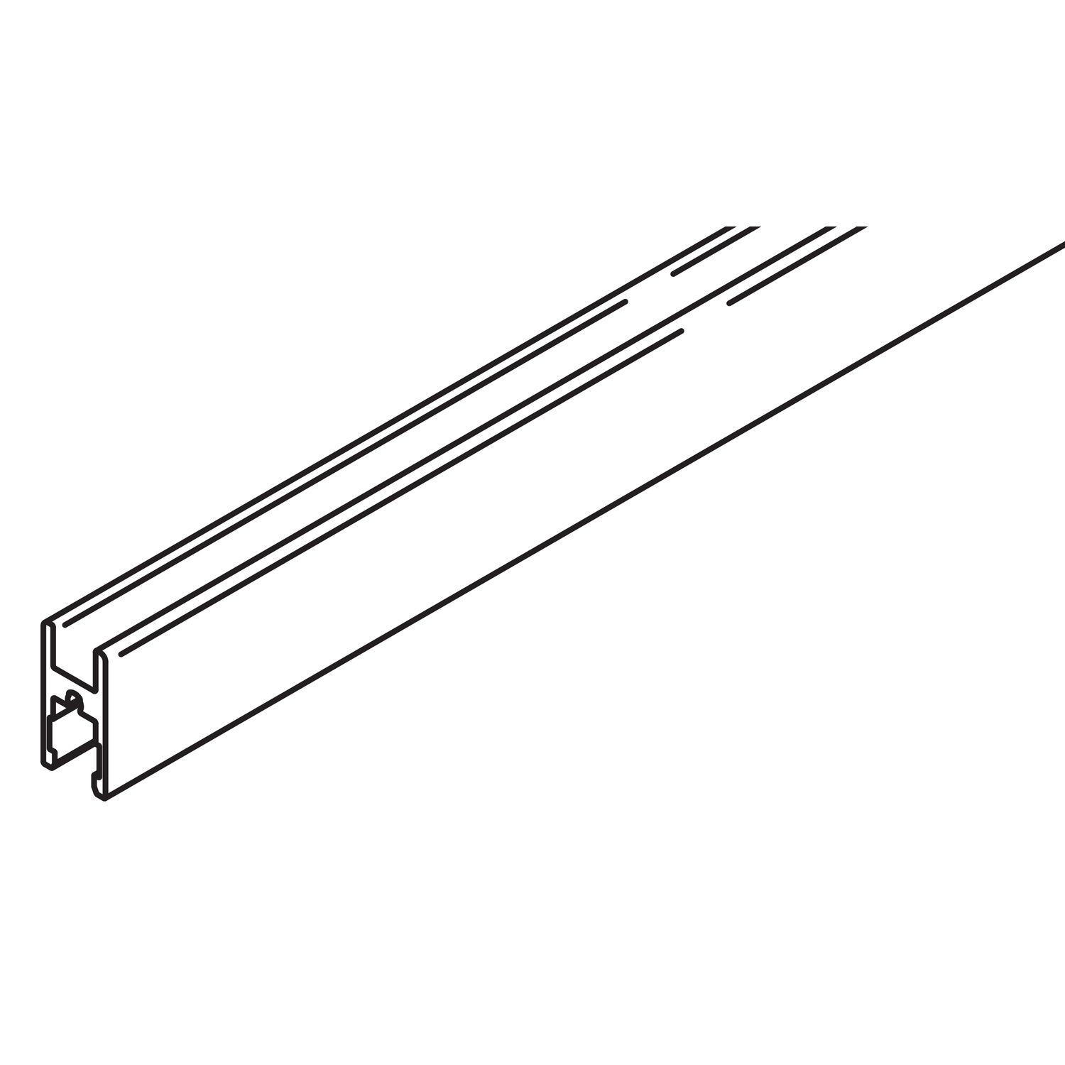 Hawa Clipo 35 GK/GKK glasbevestigingsprofiel boven/onder