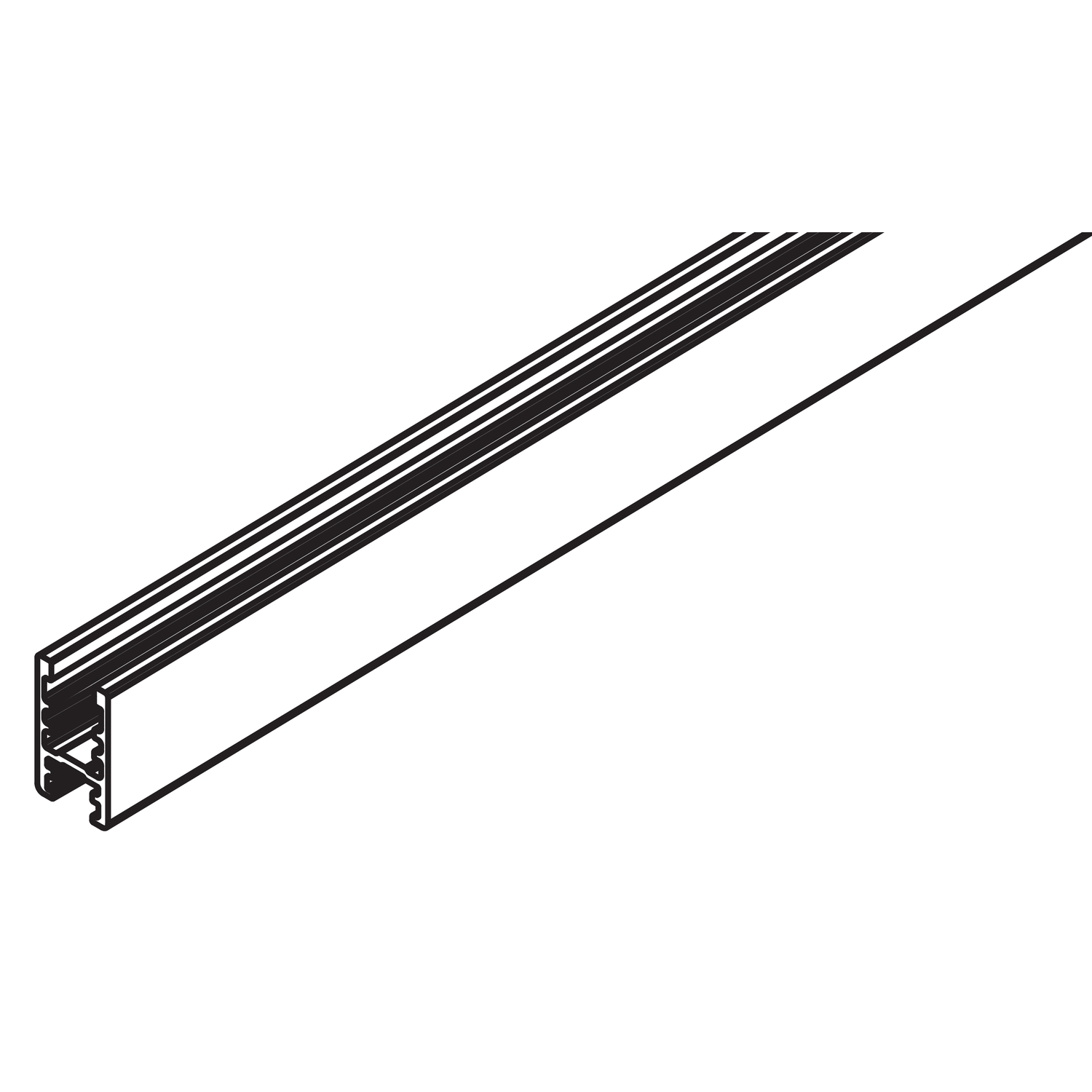 Hawa Clipo 16 glasbevestigingsprofiel alu te kleven / 6000mm