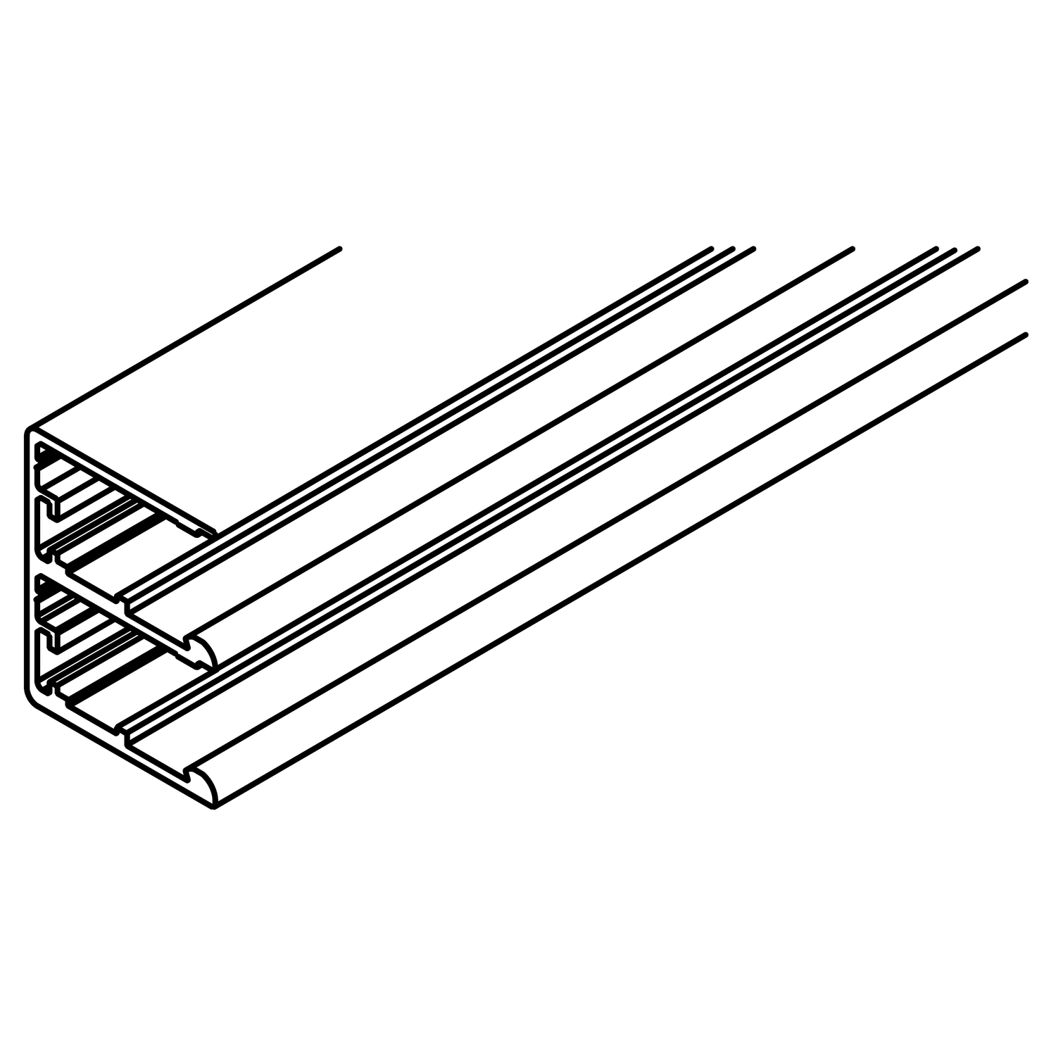 Hawa Combino 50 dubbele rail demping 3500mm