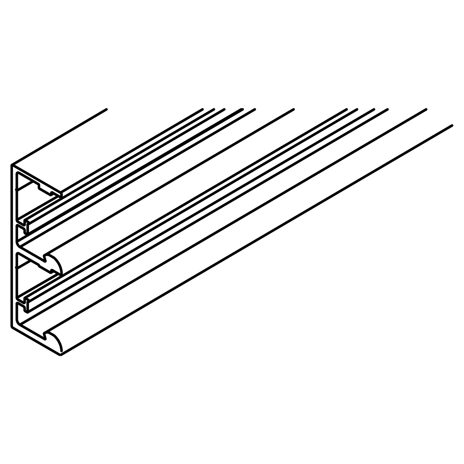 Hawa Combino 50 dubbele rail demping 3500mm
