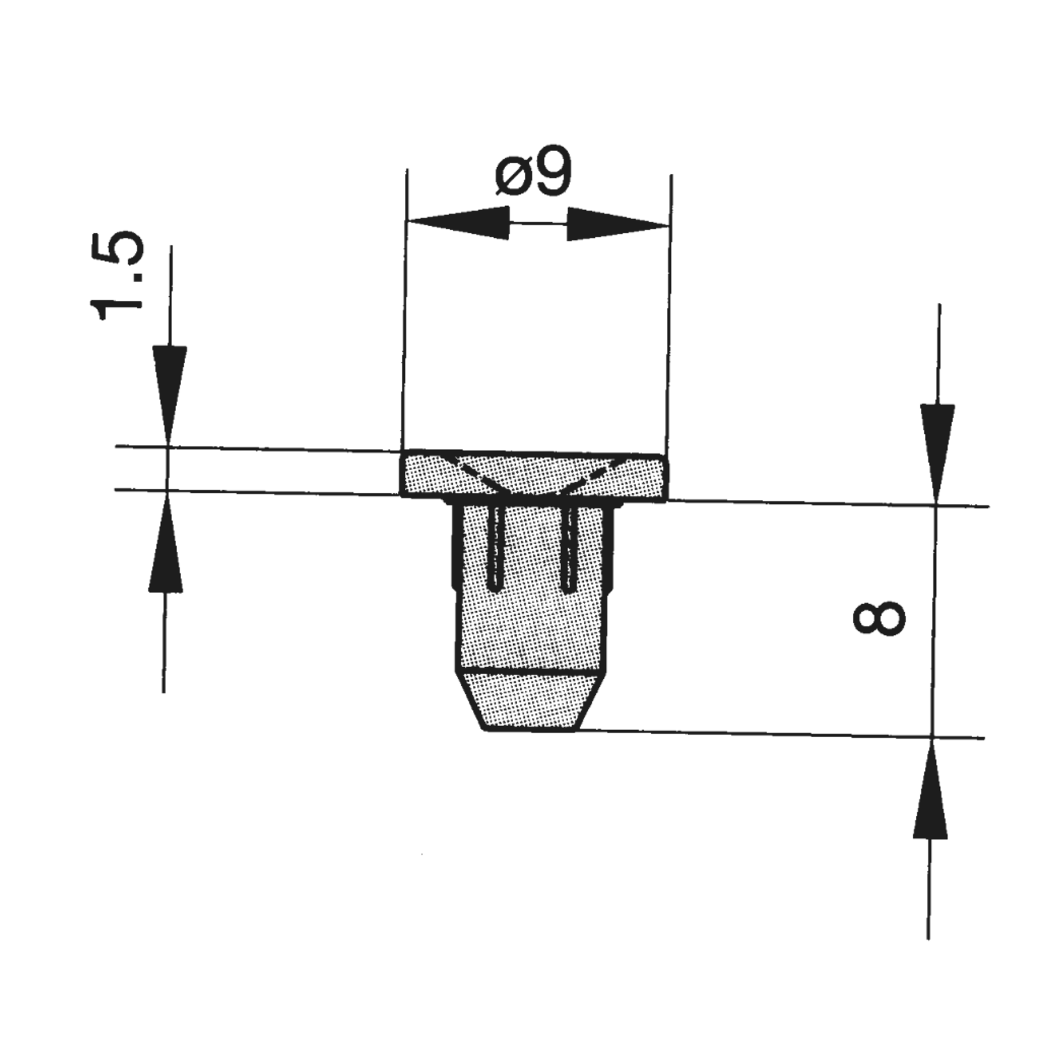 Deurdemper 5mm transparant