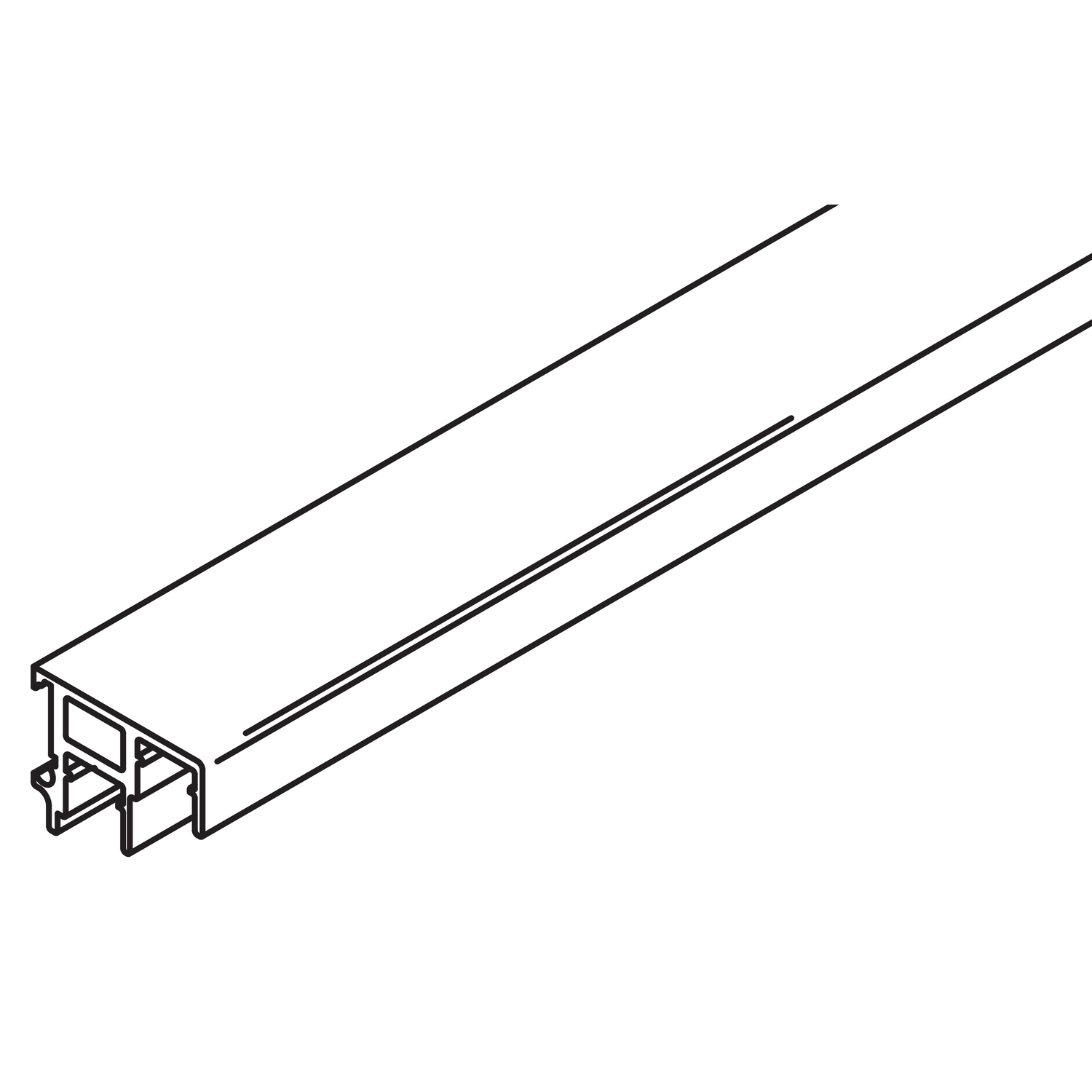 Hawa Frontal 25 geleidingsrail 2.5m