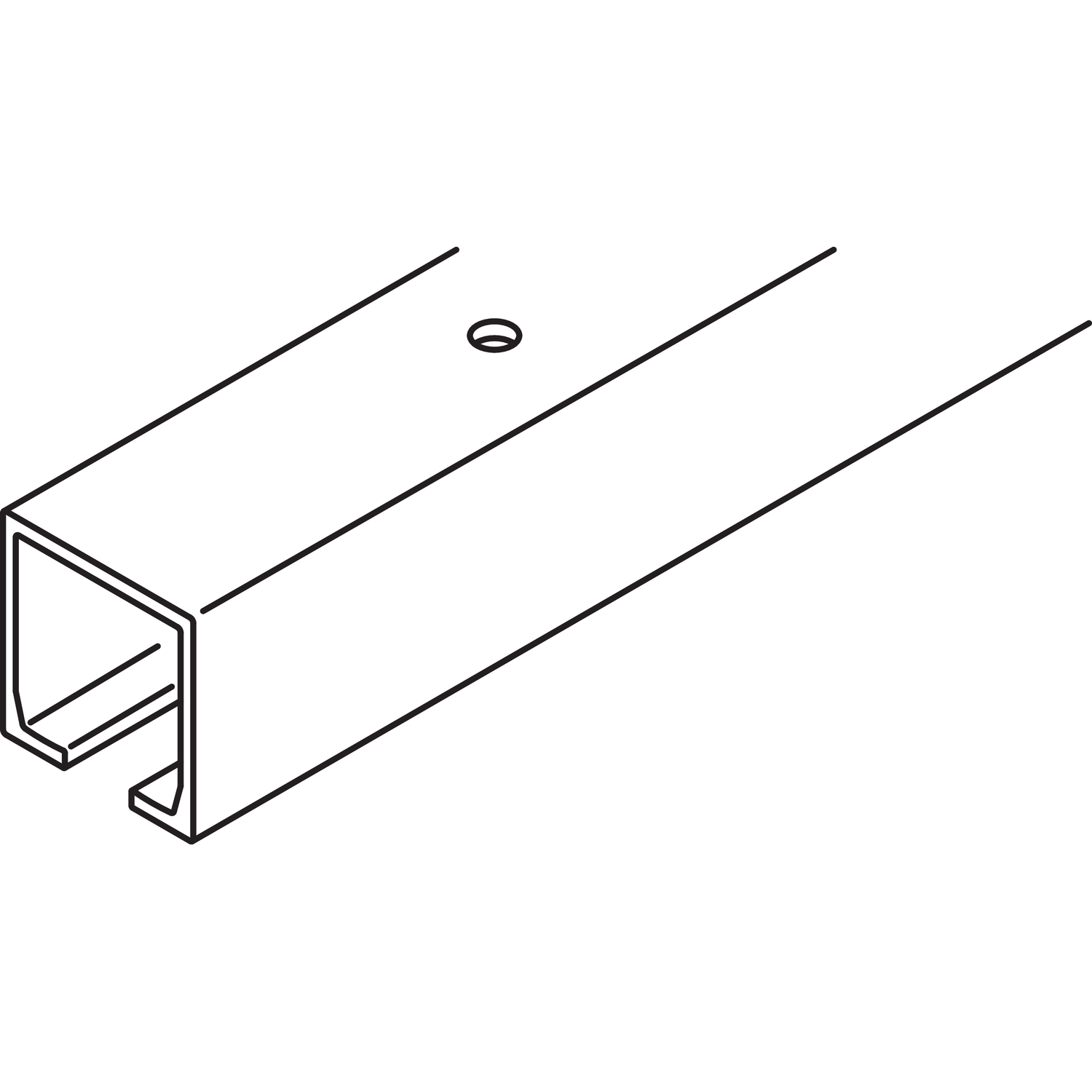Hawa Porta looprail alu 2500mm