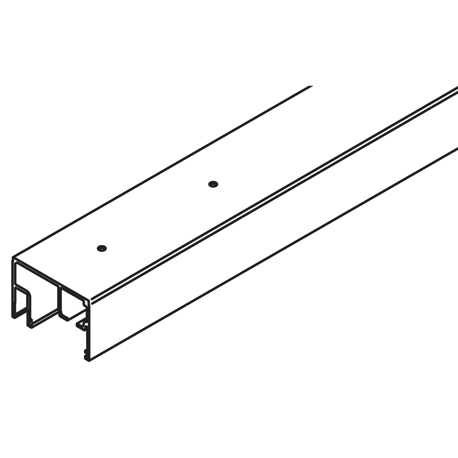 Hawa Porta GWF looprail zwart 3500mm