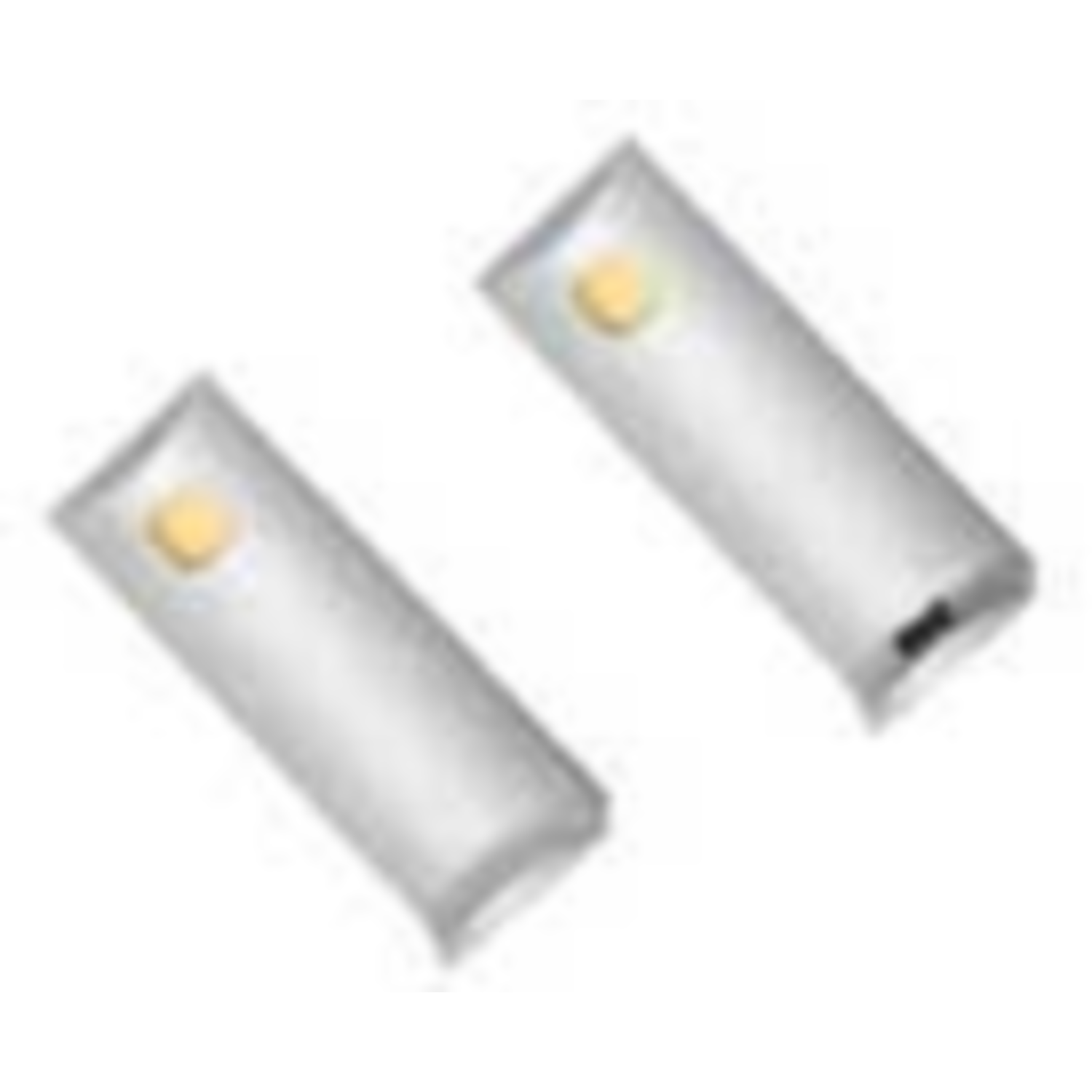 Set 2 Led Biwiled onderbouw 3W 3000K RVS look touc h10w met dimmertransfo