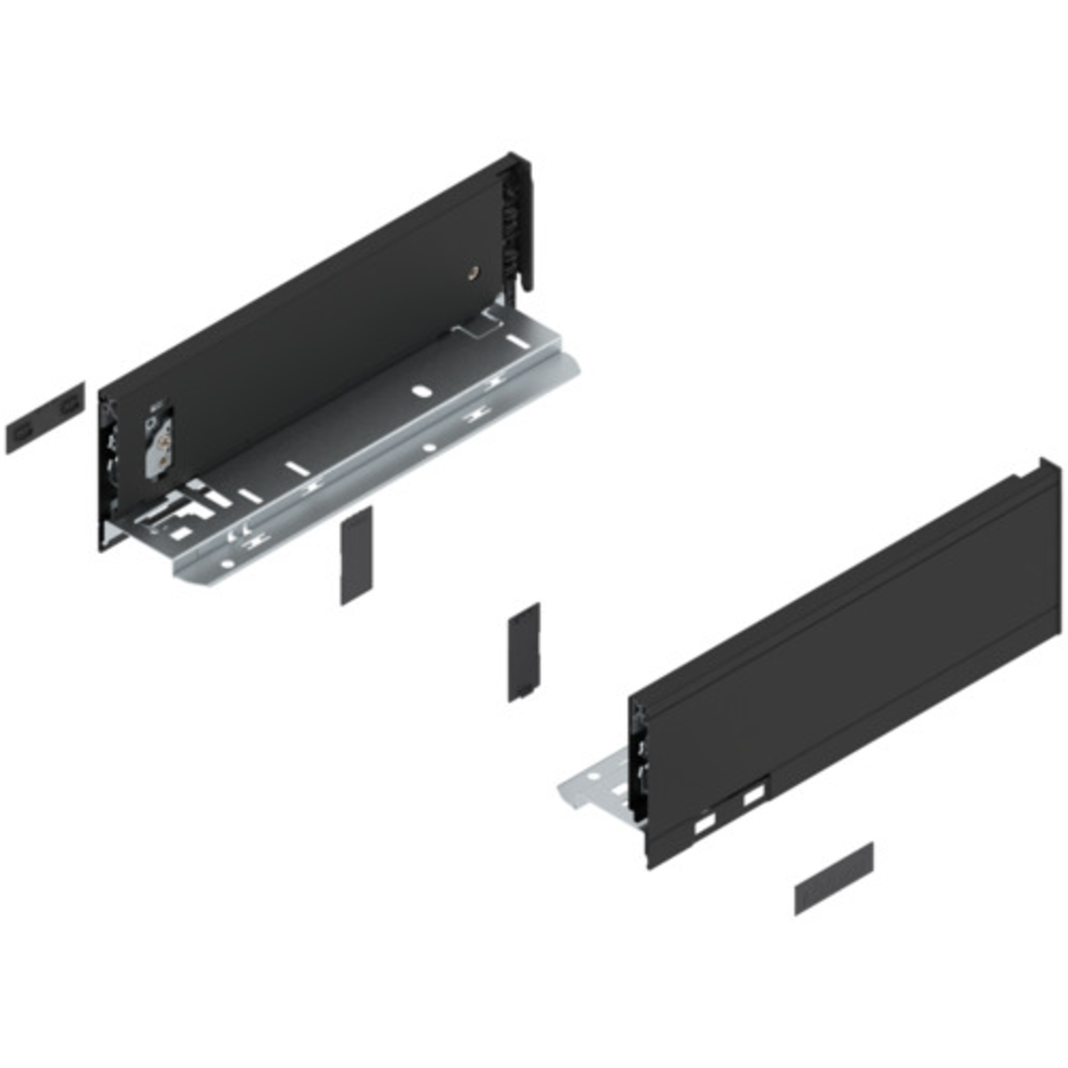 Legrabox zijkant l+r  m  270mm carbon zwart