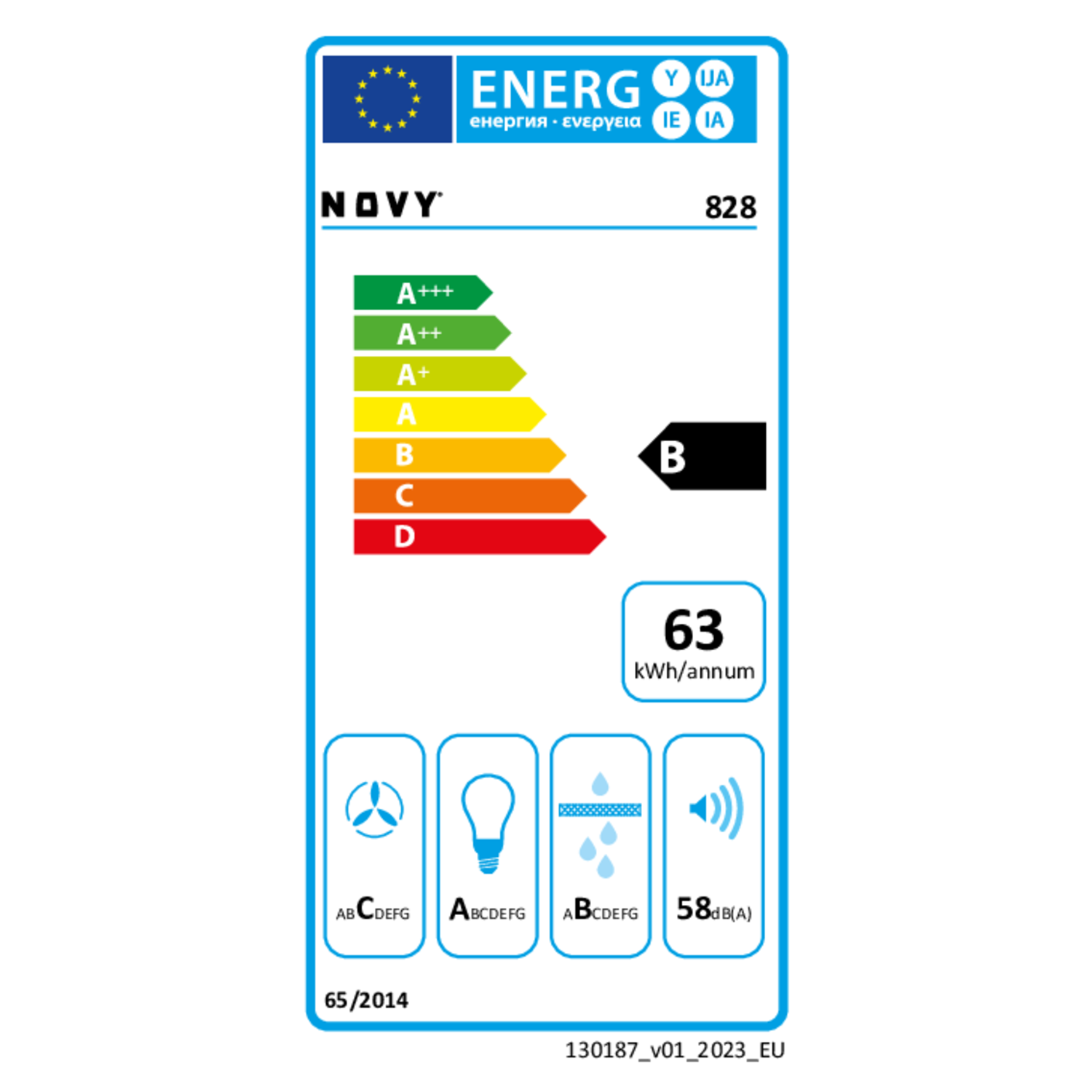 Novy essence 60 cm RVS zonder randafzuiging