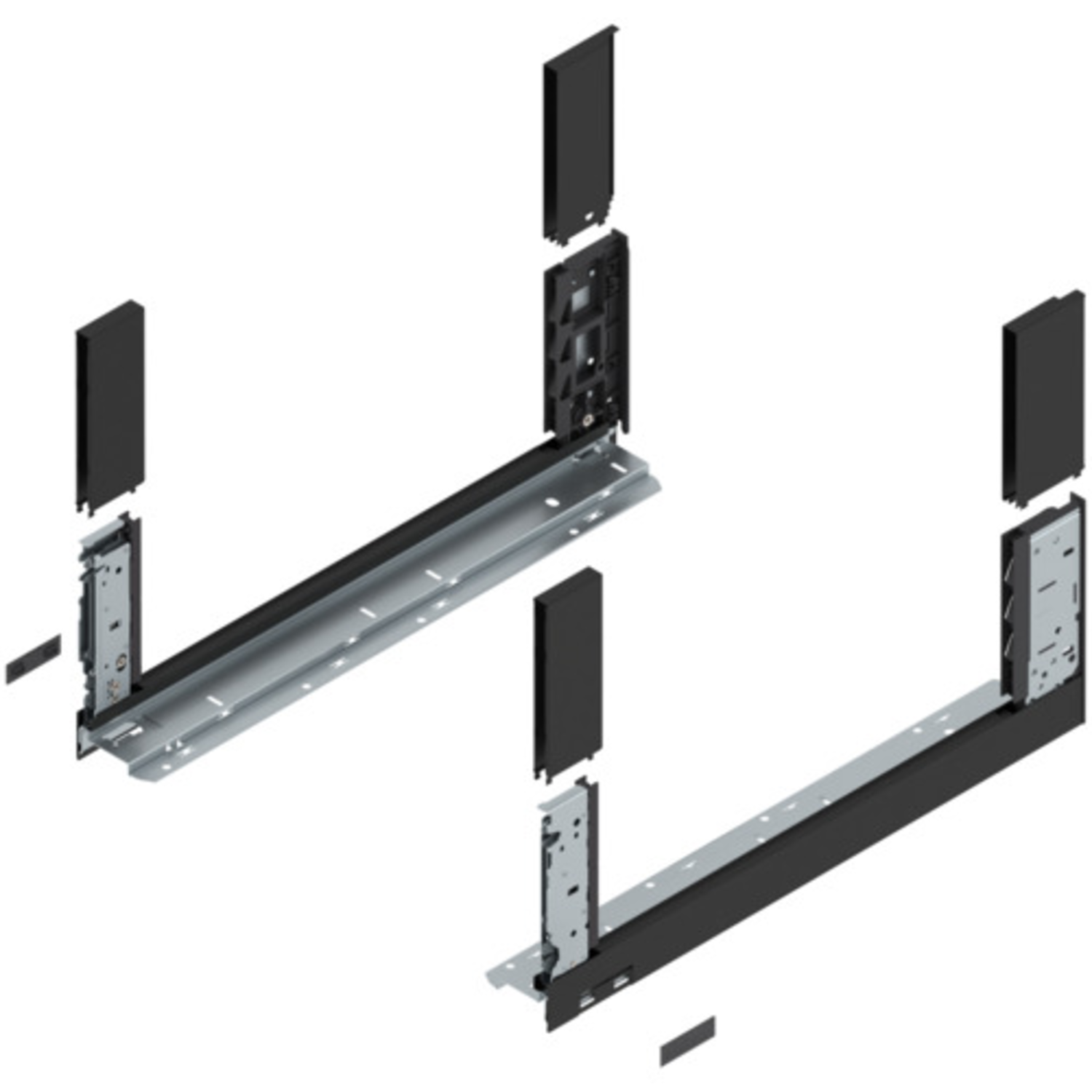 Legrabox free zijkant 500mm carbon zwart