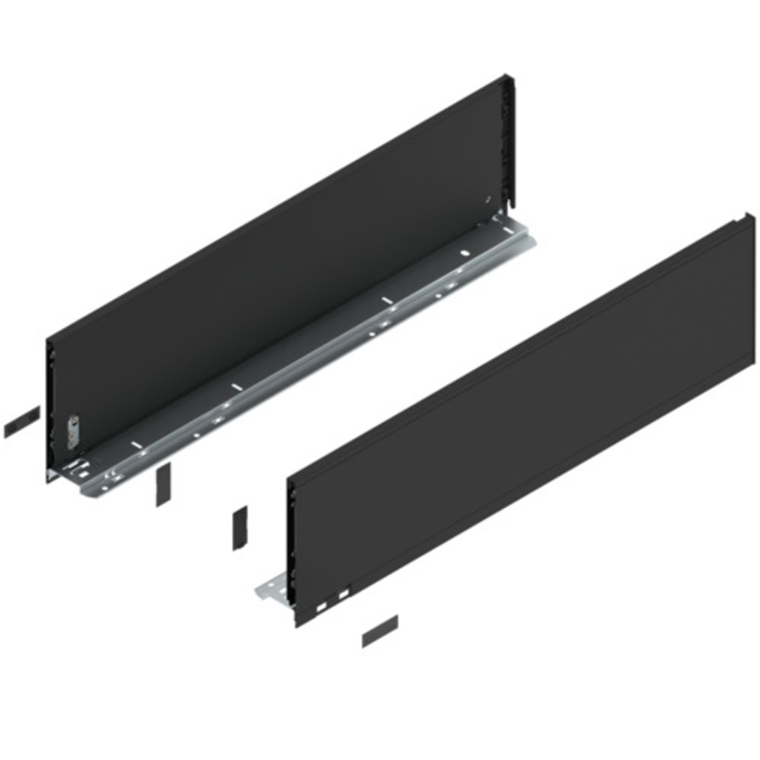 Legrabox zijkant l+r  c  650mm carbon zwart