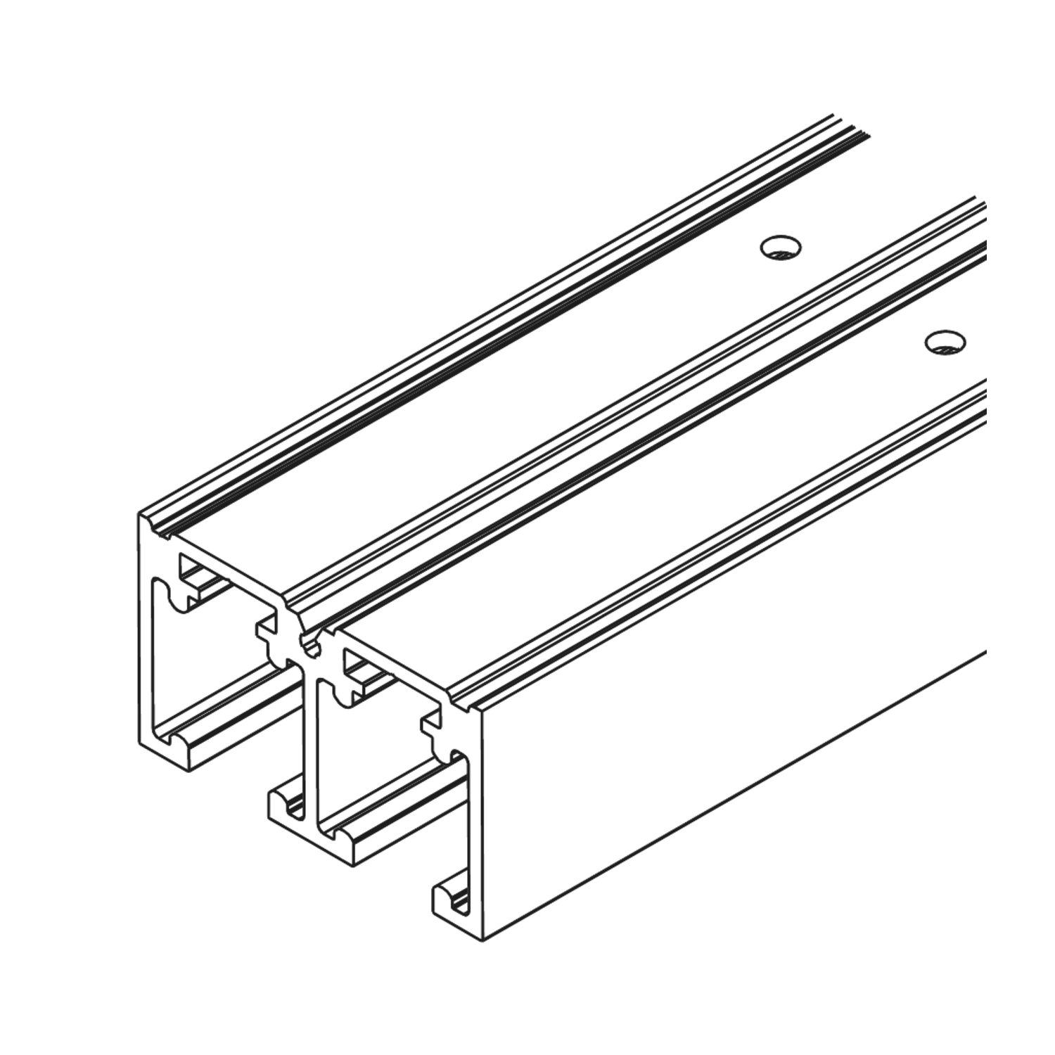 Hawa Ordena dubbele looprail 2500 mm