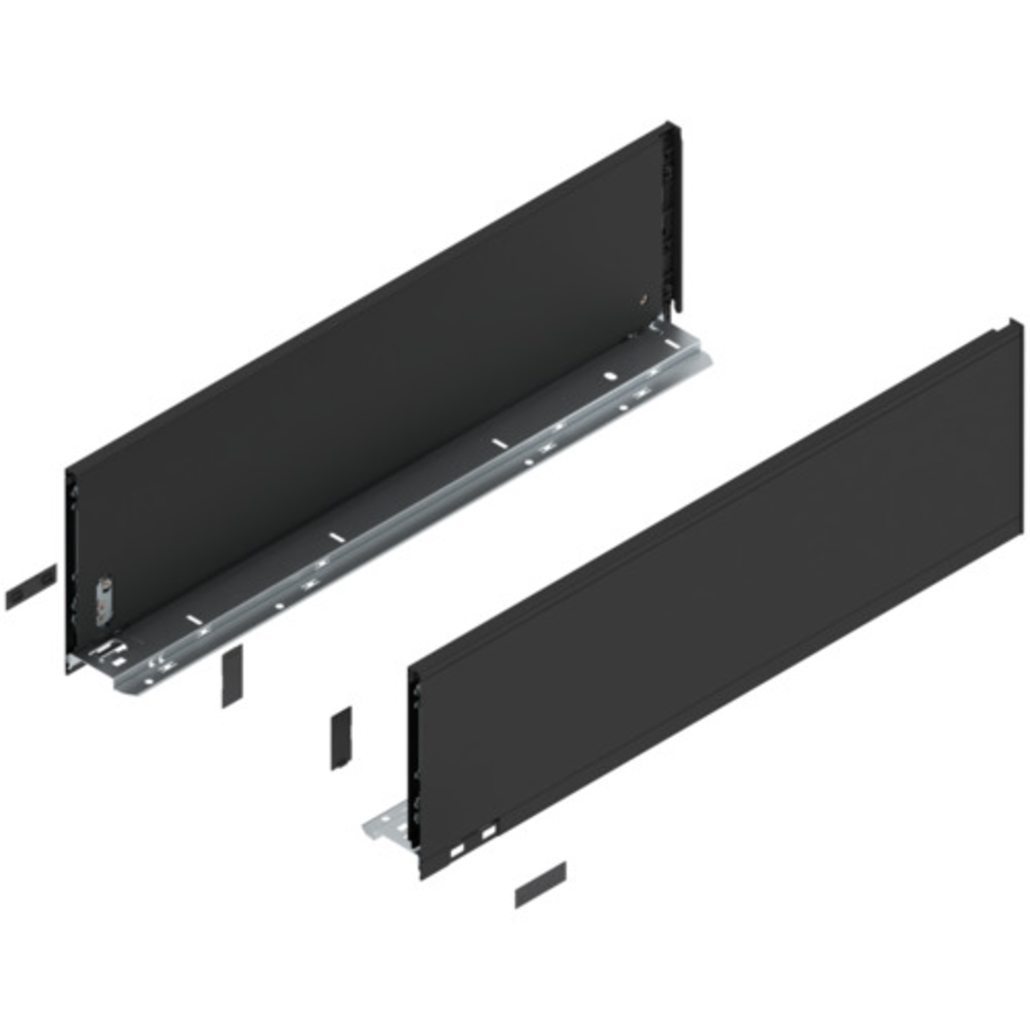 Legrabox zijkant l+r  c  600mm carbon zwart
