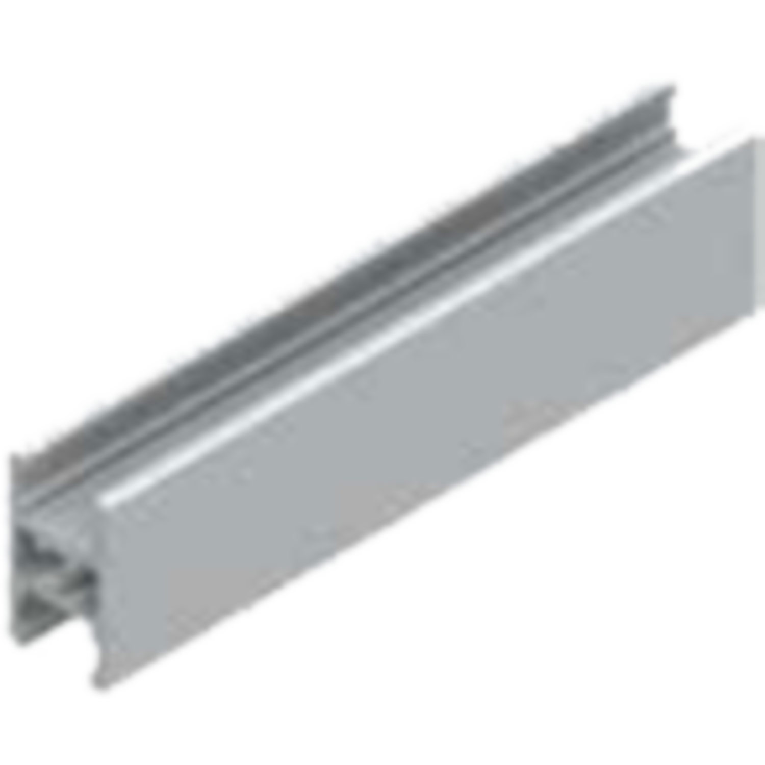 Horizontaal U-profiel centraal RC-Base 4m alu zilver