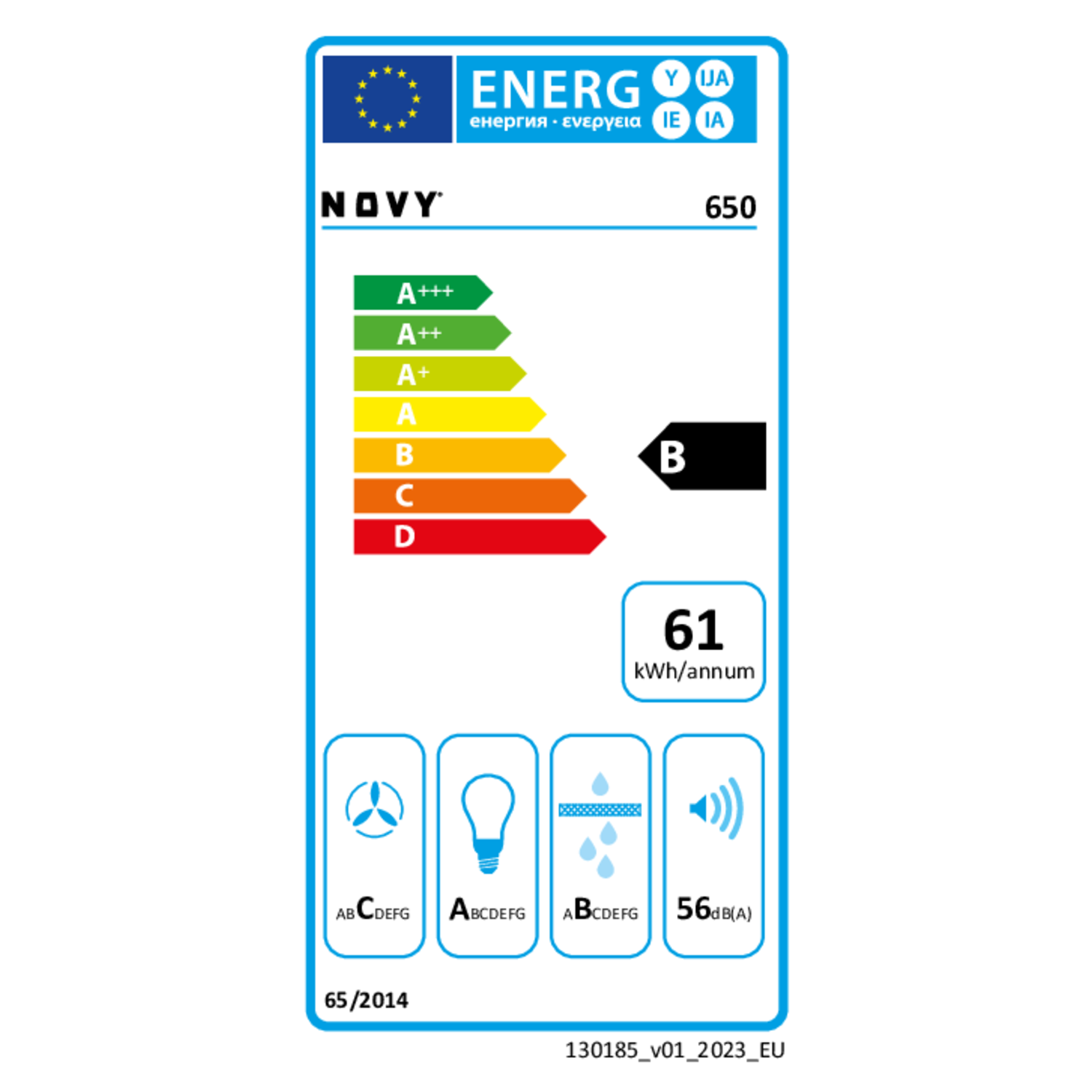 Novy essence 60 cm RVS telescopische dampkap