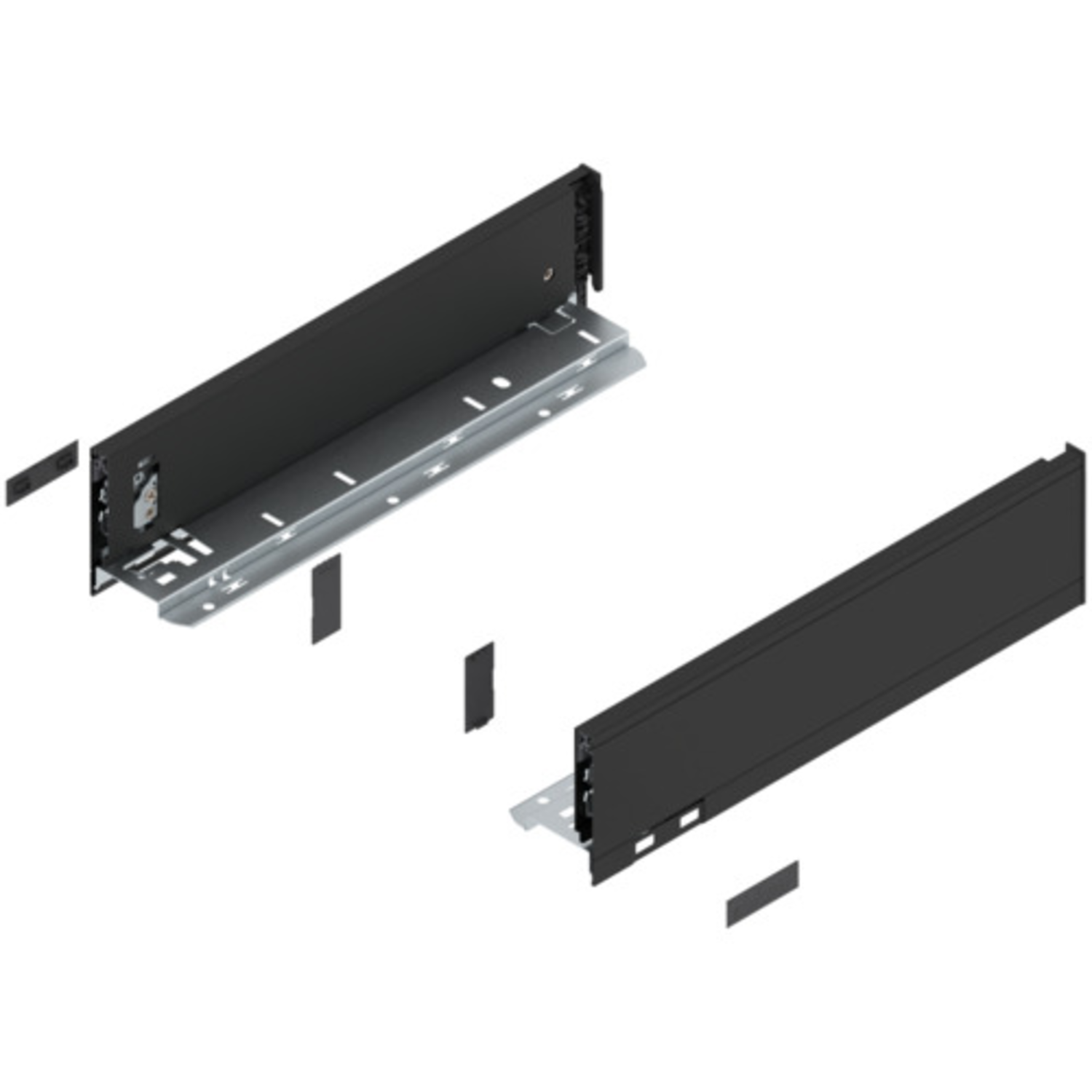 Legrabox zijkant l+r  m  350mm carbon zwart