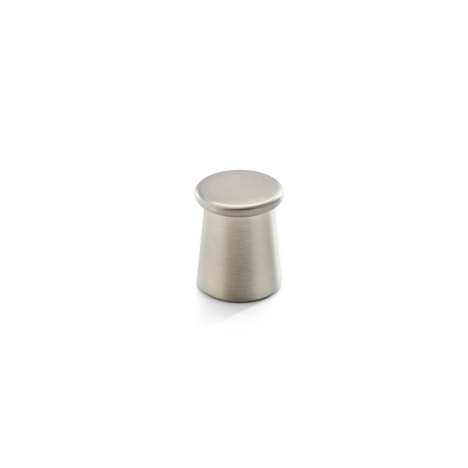 Knop buffer ø20x25 zamak geborsteld RVS-look