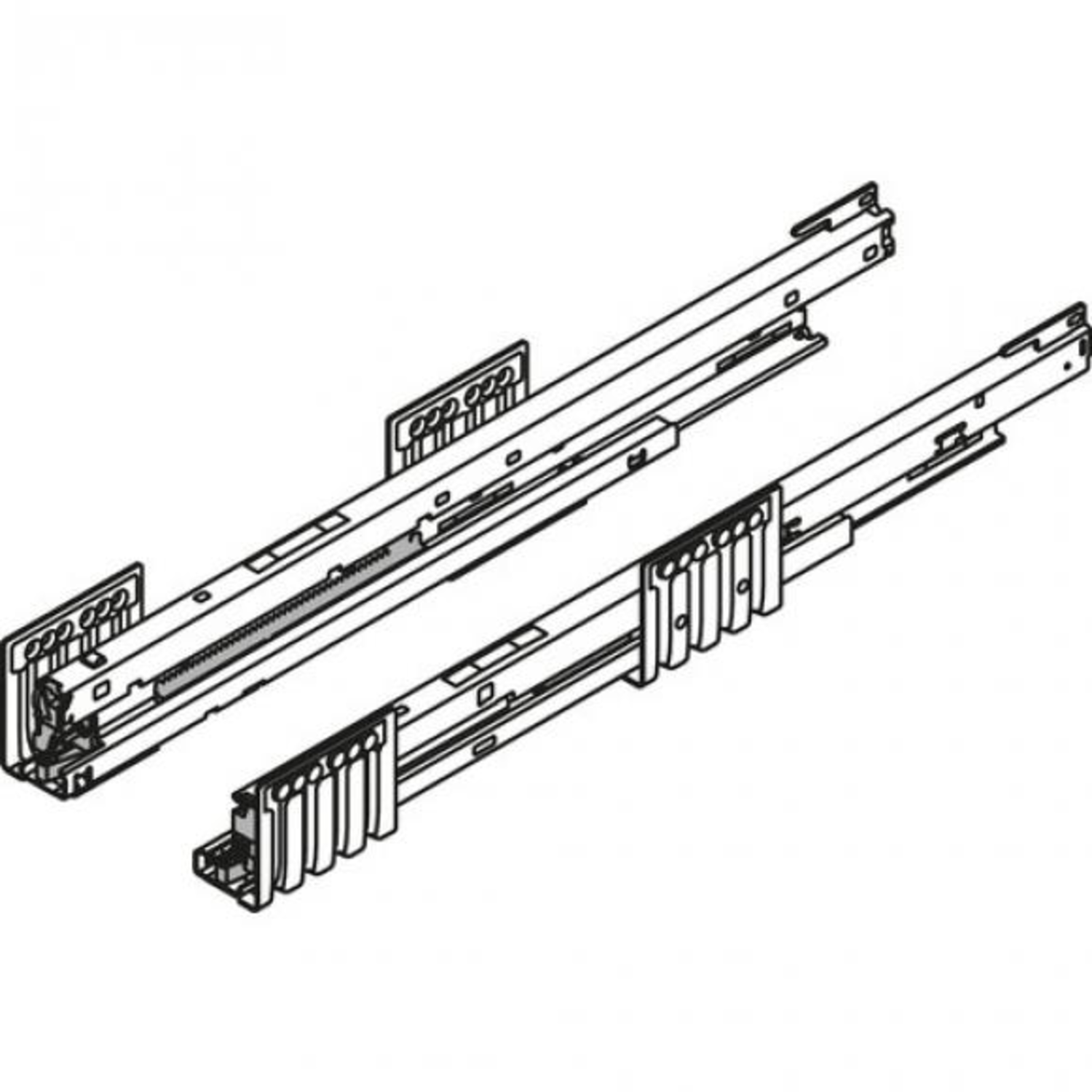 Merivobox geleider l+r 450mm 70kg blumotion-tip on