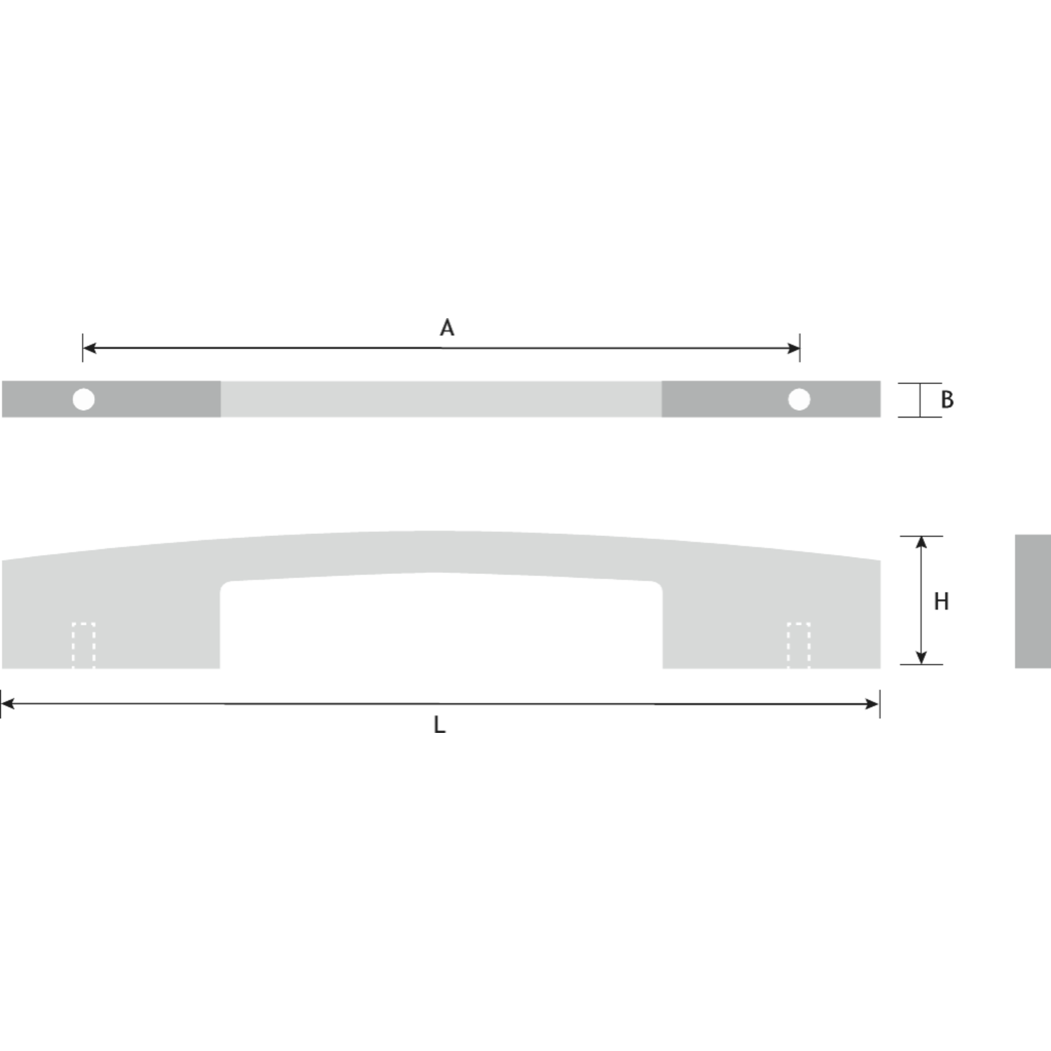 Greep techno RVS look 128mm