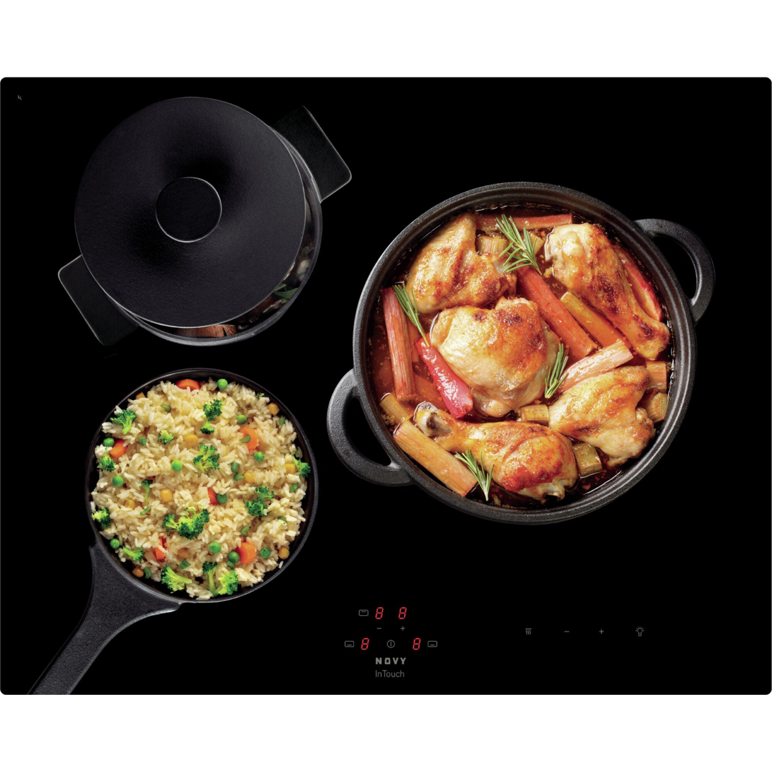 Novy inductie Comfort 65 cm 3 zones intouch