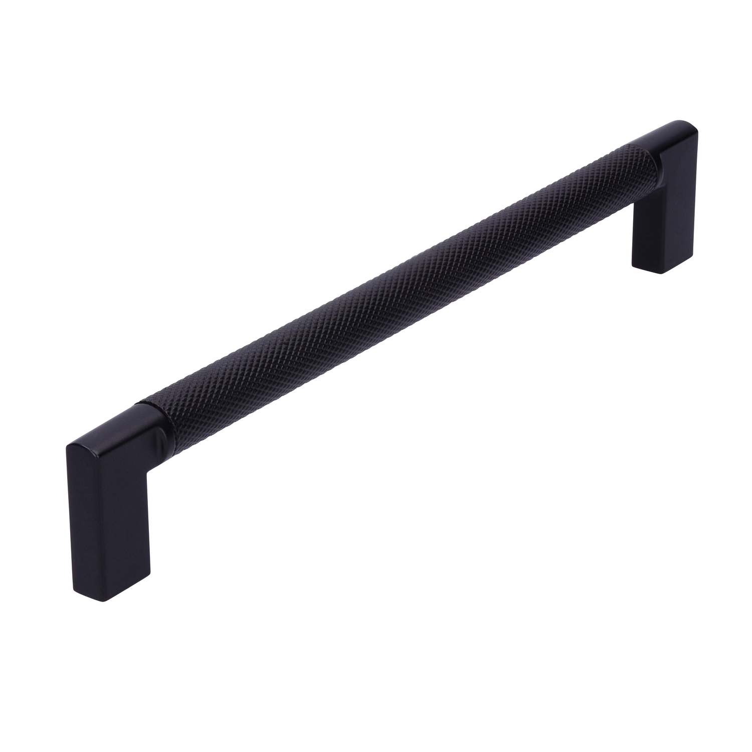 Greep 160mm zamak geribbeld maT-zwart